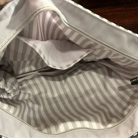 Striped Green and Blue Beach Bag - Picture 4 of 6